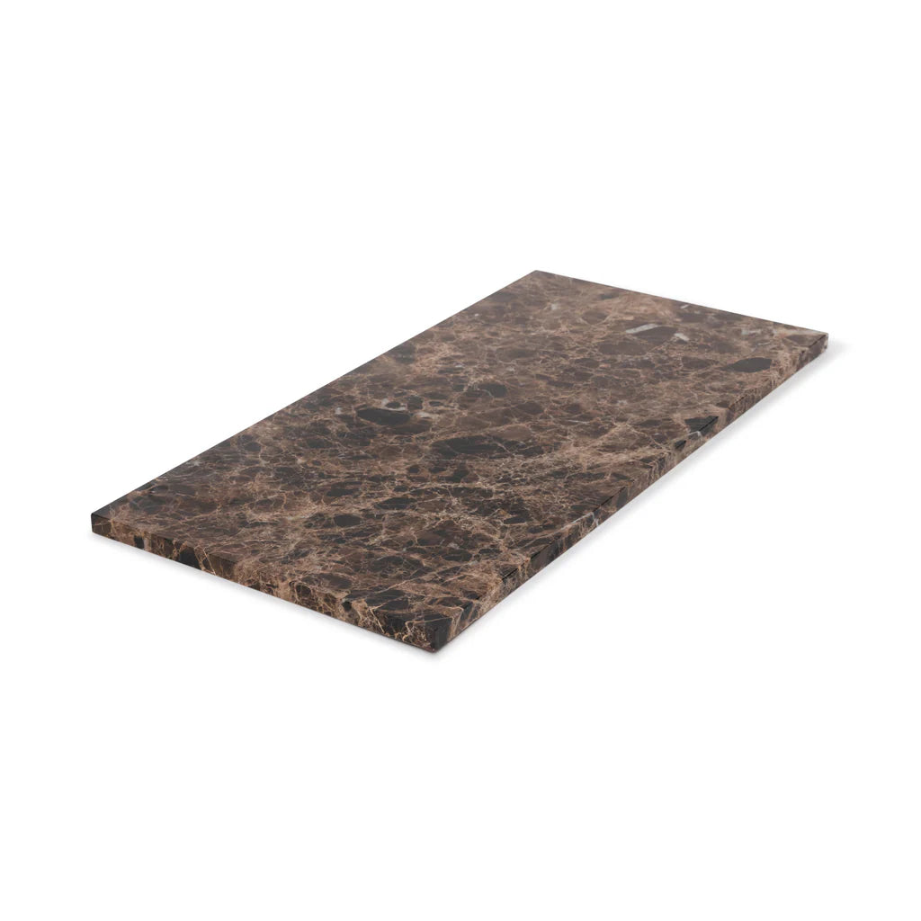 Marmer dienblad rechthoek MAAT L bruin 20x40cm